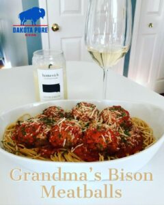 grandmas bison meatballs