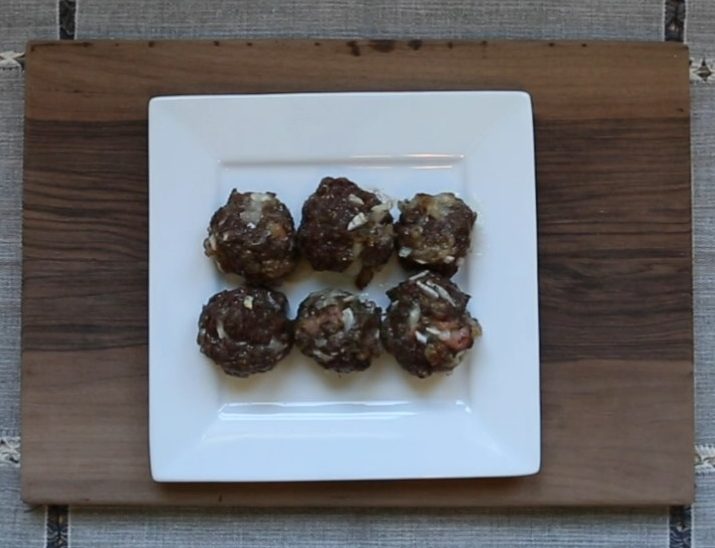 Baked bison meatballs