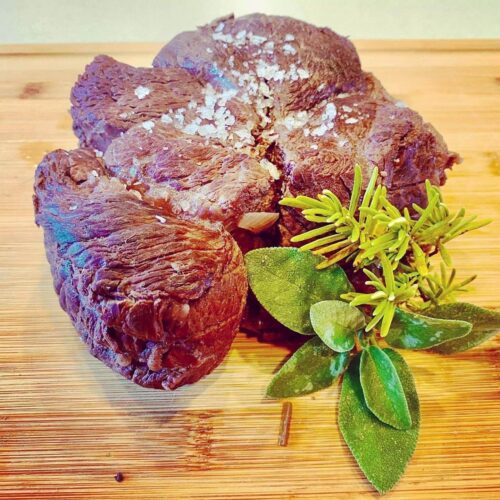 bison meat presentation